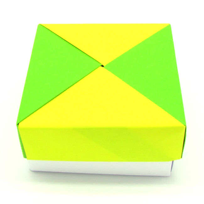 Dárková krabička - žlutozelené víčko
